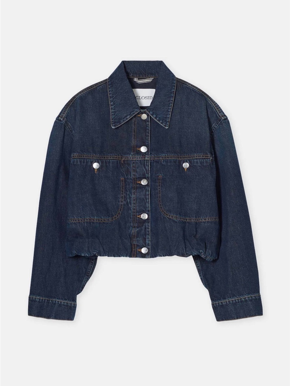 NWT Closed Folded Hem Cropped Denim Jacket